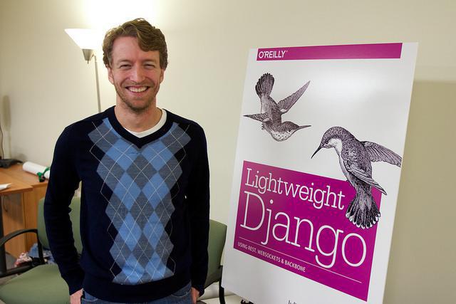 Mark Lavin standing next to Lightweight Django
